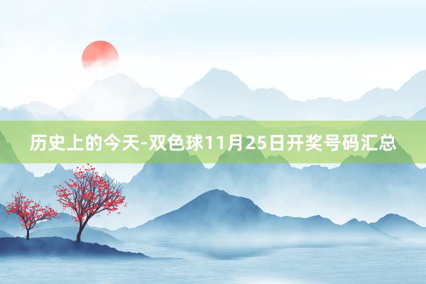 历史上的今天-双色球11月25日开奖号码汇总